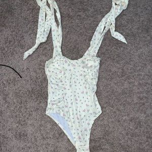 Adika Floral Pale Yellow Bodysuit NWT